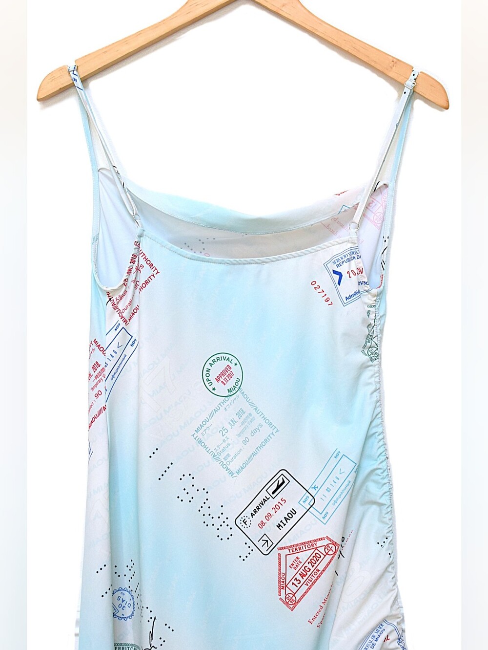 Miaou Helga Passport Dress Asymmetrical Slip Dress Blue Size M Y2K Summer - Picture 9 of 15